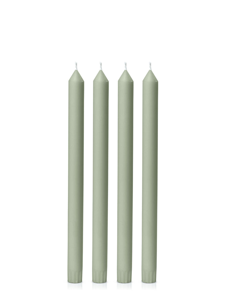 DINNER CANDLE 30cm (Pack of 4), PALE EUCALYPT
