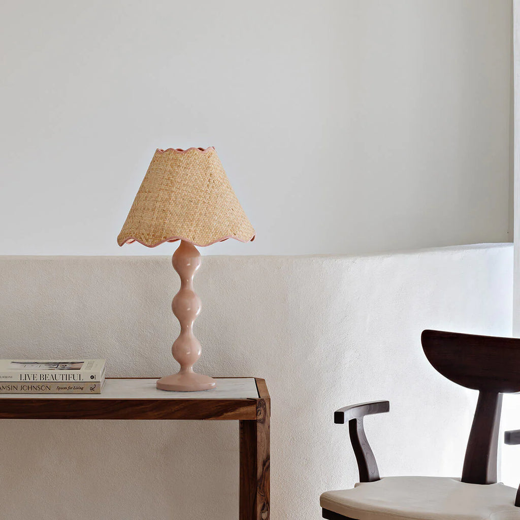 EVIE TABLE LAMP,  BLUSH