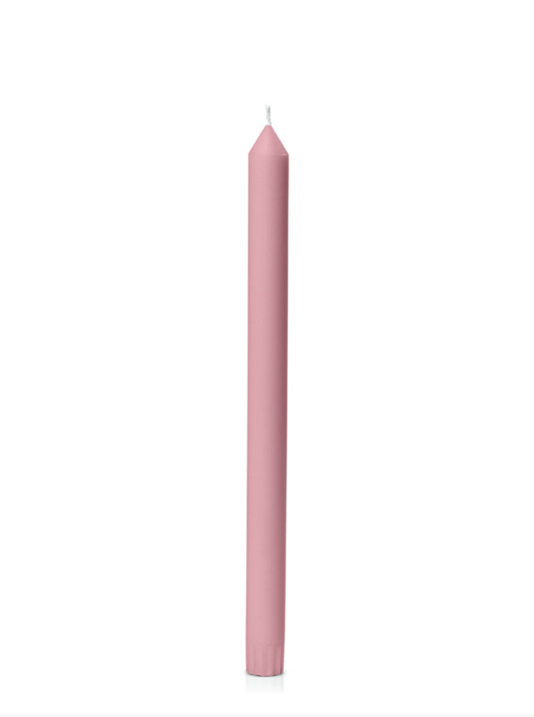 DINNER CANDLE 30cm (Pack of 4), DUSTY PINK