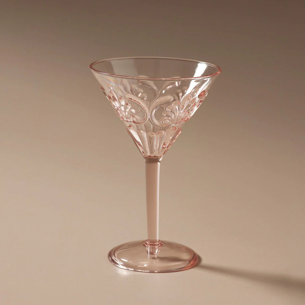 ACRYLIC MARTINI GLASS, PINK (Set of 2)