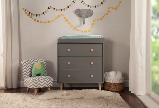 BABYLETTO LOLLY CHANGER DRESSER GREY/NATURAL