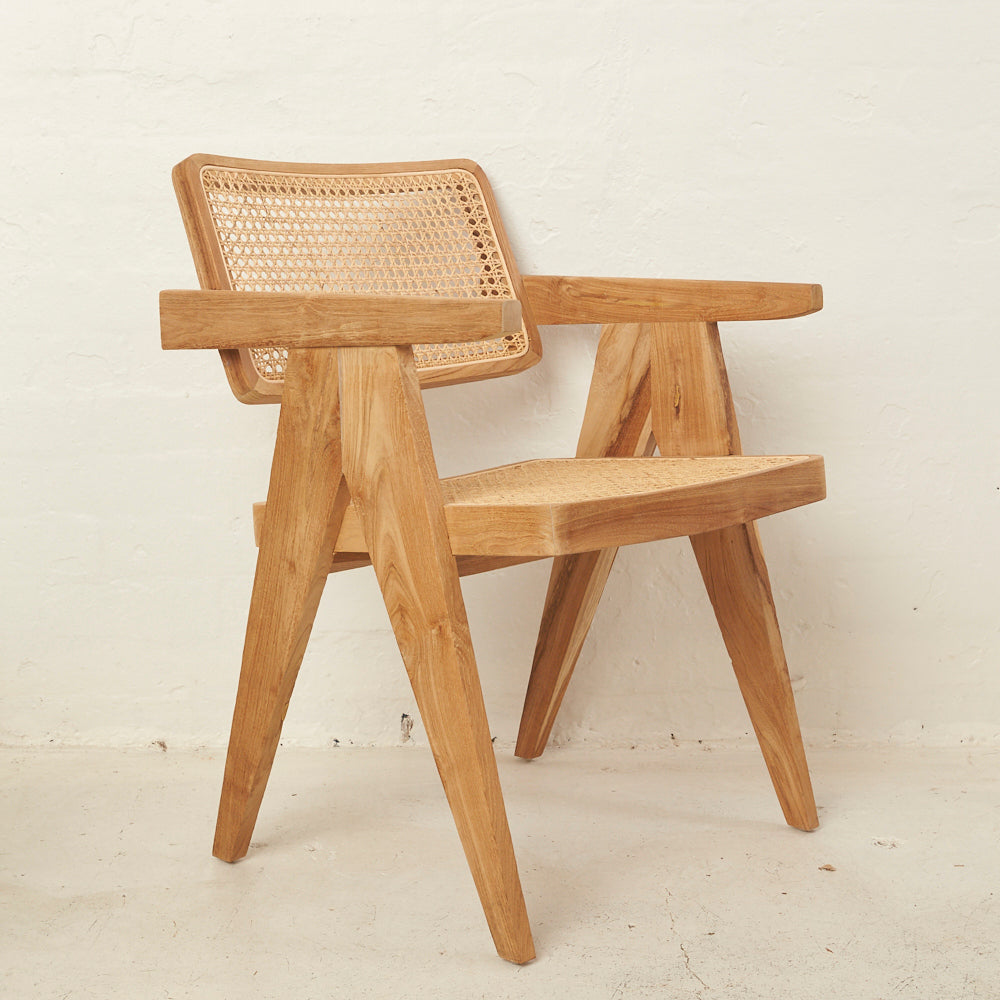 LEOS RATTAN SQUARED OFF CHAIR